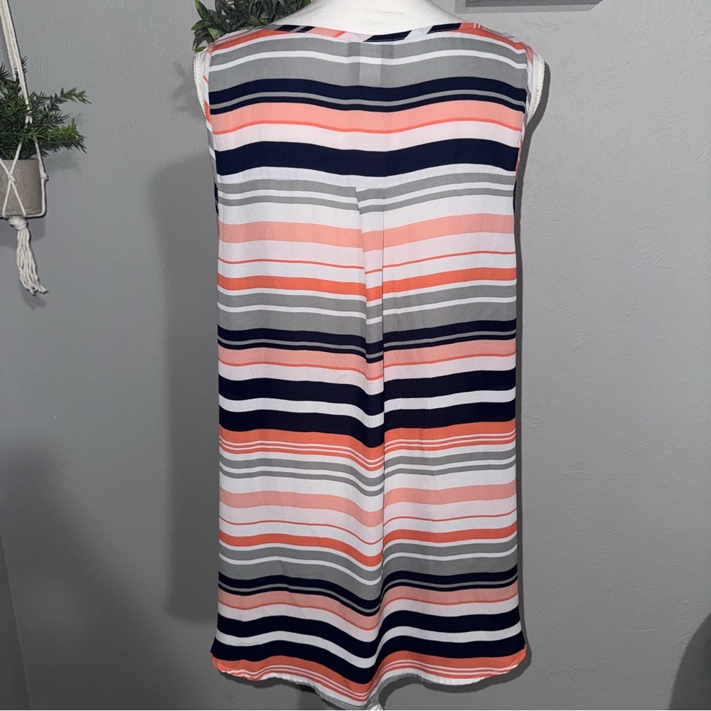 *3 for $15* Torrid Striped Tank Top Blue/ Orange Lightweight Size 2/2X - Picture 2 of 13